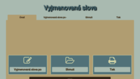 What Vyjmenovana-slova.com website looked like in 2020 (4 years ago)