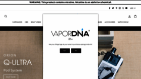 What Vapordna.com website looked like in 2020 (4 years ago)