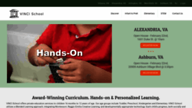 What Vincischool.org website looked like in 2020 (4 years ago)