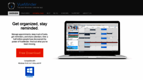 What Vueminder.com website looked like in 2020 (5 years ago)
