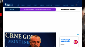 What Vijesti.me website looked like in 2020 (4 years ago)