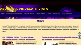 What Vindecativiata.ro website looked like in 2020 (4 years ago)