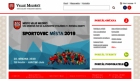 What Velkemezirici.cz website looked like in 2020 (4 years ago)