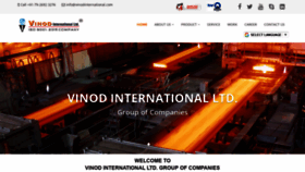What Vinodinternational.com website looked like in 2020 (4 years ago)