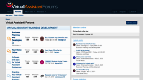 What Virtualassistantforums.com website looked like in 2020 (4 years ago)