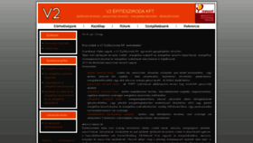 What V2epitesz.hu website looked like in 2020 (4 years ago)
