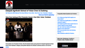 What Voiceovertraining.in website looked like in 2020 (4 years ago)