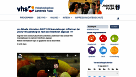 What Vhs-fulda.de website looked like in 2020 (4 years ago)