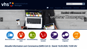 What Vhs-nuertingen.de website looked like in 2020 (4 years ago)