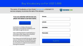 What Vocabulary.co website looked like in 2020 (4 years ago)