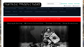 What Vintageproductions.com website looked like in 2020 (4 years ago)