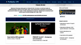 What Vm-fotboll.se website looked like in 2020 (4 years ago)