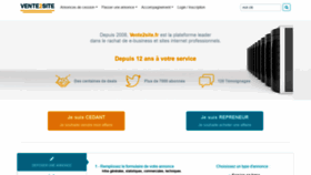 What Vente2site.fr website looked like in 2020 (4 years ago)