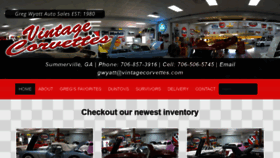 What Vintagecorvettes.com website looked like in 2020 (4 years ago)