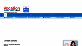 What Vocationfonctionnaire.fr website looked like in 2020 (4 years ago)