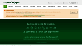 What Viajeselcorteingles.es website looked like in 2020 (4 years ago)