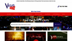 What Vegastickets.com website looked like in 2020 (4 years ago)
