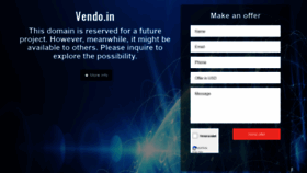 What Vendo.in website looked like in 2020 (4 years ago)