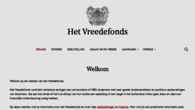 What Vreedefonds.nl website looked like in 2020 (4 years ago)