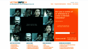 What Victimsinfo.ca website looked like in 2020 (6 years ago)