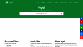 What Vget.xyz website looked like in 2020 (4 years ago)