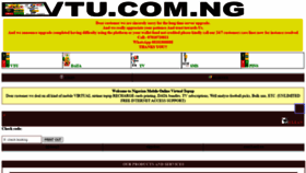What Vtu.com.ng website looked like in 2020 (4 years ago)