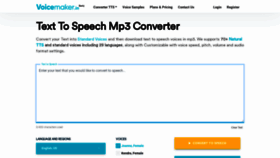 What Voicemaker.in website looked like in 2020 (4 years ago)