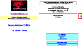 What Vortex.com website looked like in 2020 (4 years ago)