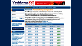 What Vzemoney.xyz website looked like in 2020 (4 years ago)