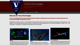 What V-corp.com website looked like in 2020 (3 years ago)