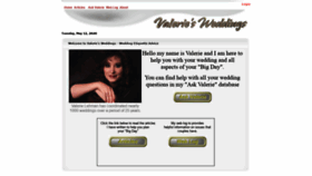 What Valeriesweddings.com website looked like in 2020 (3 years ago)