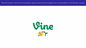 What Vine.co website looked like in 2020 (4 years ago)