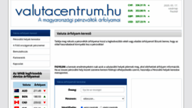 What Valutacentrum.hu website looked like in 2020 (3 years ago)