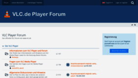 What Vlc-forum.de website looked like in 2020 (3 years ago)
