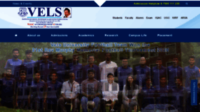 What Velsuniv.ac.in website looked like in 2020 (3 years ago)