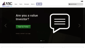 What Valueinvestors.com website looked like in 2020 (3 years ago)