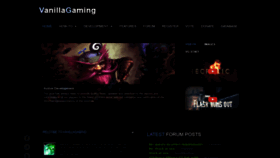 What Vanillagaming.org website looked like in 2020 (3 years ago)