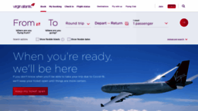 What Virgin-atlantic.com website looked like in 2020 (3 years ago)