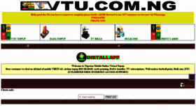 What Vtu.com.ng website looked like in 2020 (3 years ago)