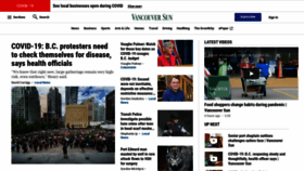 What Vancouversun.com website looked like in 2020 (3 years ago)