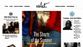 What Valetmag.com website looked like in 2020 (3 years ago)