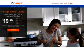 What Vonage.ca website looked like in 2020 (3 years ago)