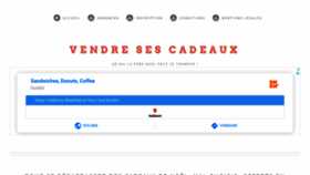 What Vendre-ses-cadeaux.fr website looked like in 2020 (3 years ago)