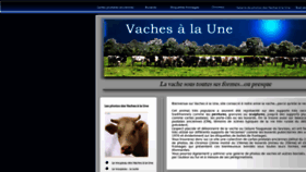 What Vaches-a-la-une.fr website looked like in 2020 (3 years ago)