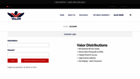 What Valordistributions.com website looked like in 2020 (3 years ago)