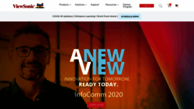 What Viewsonic.com website looked like in 2020 (3 years ago)