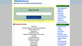 What Vinnumbercheck.net website looked like in 2020 (3 years ago)