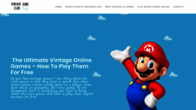 What Vintagegameclub.org website looked like in 2020 (3 years ago)