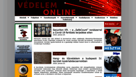 What Vedelem.hu website looked like in 2020 (3 years ago)