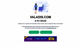 What Valadis.com website looked like in 2020 (3 years ago)
